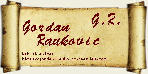 Gordan Rauković vizit kartica